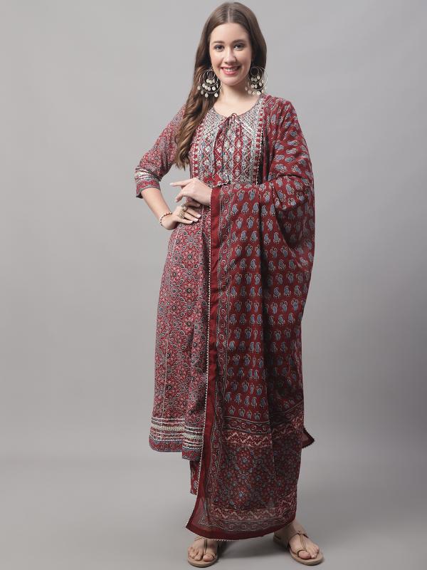 Jasmeen 9376 Fancy Cotton Kurti With Bottom Dupatta Collection